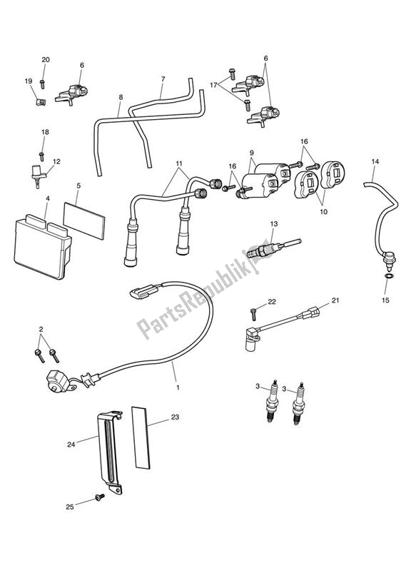 Alle onderdelen voor de Engine Management van de Triumph America EFI From VIN 468390 865 2008 - 2017