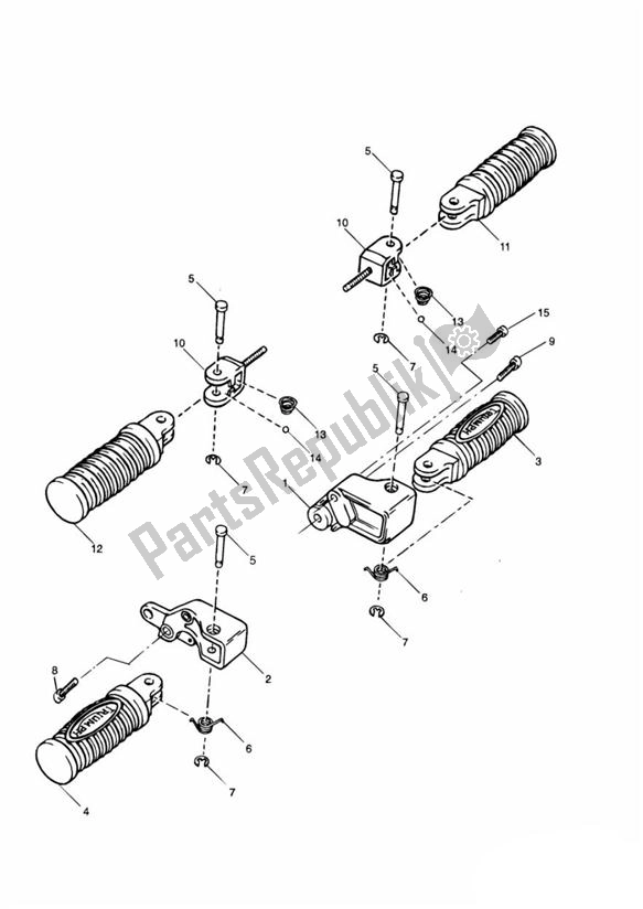 Wszystkie części do Podnó? Ki Triumph Thunderbird 900 885 1995 - 2004