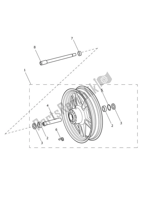 Todas las partes para Rueda Delantera de Triumph Thunderbird Commander 1699 2014 - 2016