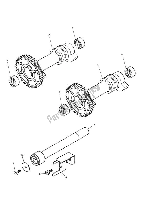 All parts for the Balancer Shafts of the Triumph Scrambler Carburator UP TO 2007 865 2006 - 2008