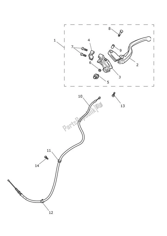 Wszystkie części do Sterowanie Sprz? G? Em Triumph Street Triple RS From VIN 966534 765 2020 - 2024