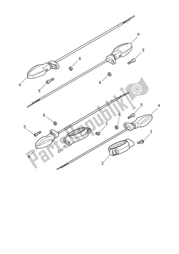 Alle onderdelen voor de Indicator Standard van de Triumph Rocket 3 R 2458 2020 - 2024