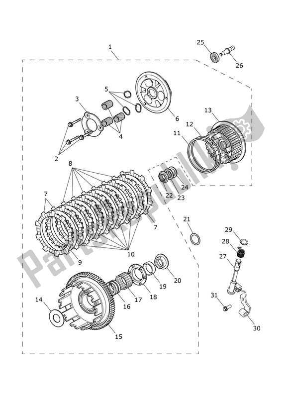 All parts for the Clutch of the Triumph Street Triple Moto2 765 2020 - 2024