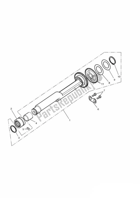 All parts for the Balancer Shaft 3 Zyl of the Triumph Trophy From VIN 29156 1215 2018 - 2021