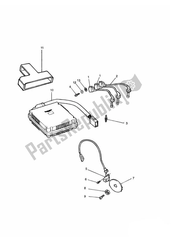 All parts for the Engine Management of the Triumph Adventurer UP TO VIN 71698 885 1996 - 1998