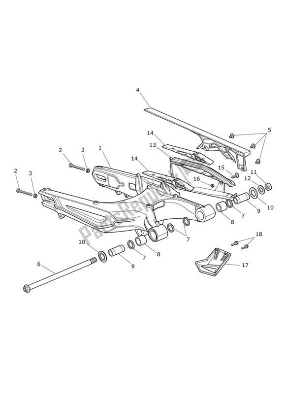 Wszystkie części do Wahacz Triumph Tiger XC UP TO VIN 855531 1215 2015 - 2017