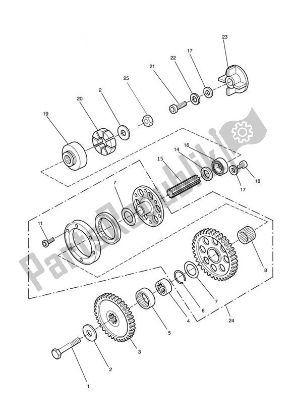 Wszystkie części do Sprag Clutch Triumph Speed Triple Carburator 885 1994 - 1997