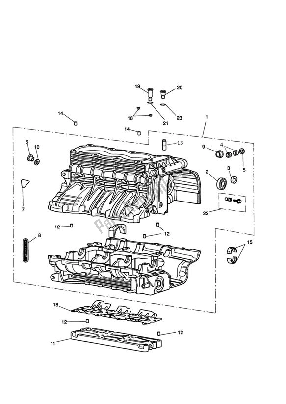 Todas as partes de Bloco Do Motor do Triumph Rocket III Classic 2294 2006 - 2010