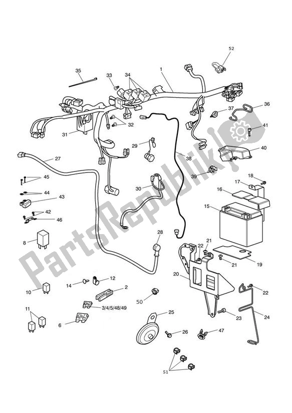 All parts for the Electrical Equipment of the Triumph Speedmaster EFI From VIN 469050 865 2008 - 2017