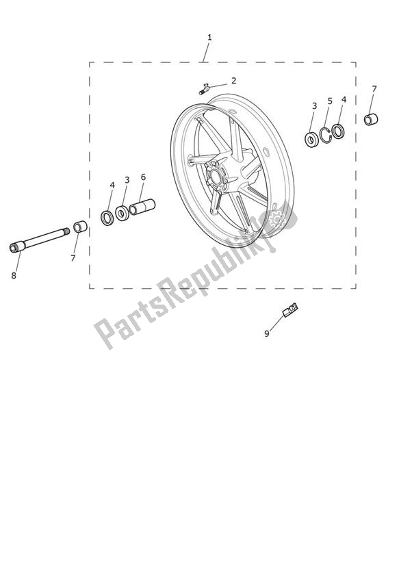 Todas las partes para Front Wheel - Speed Twin Up To Vin Ae2310 de Triumph Speed Twin UP TO VIN AE 2310 1200 2019 - 2020