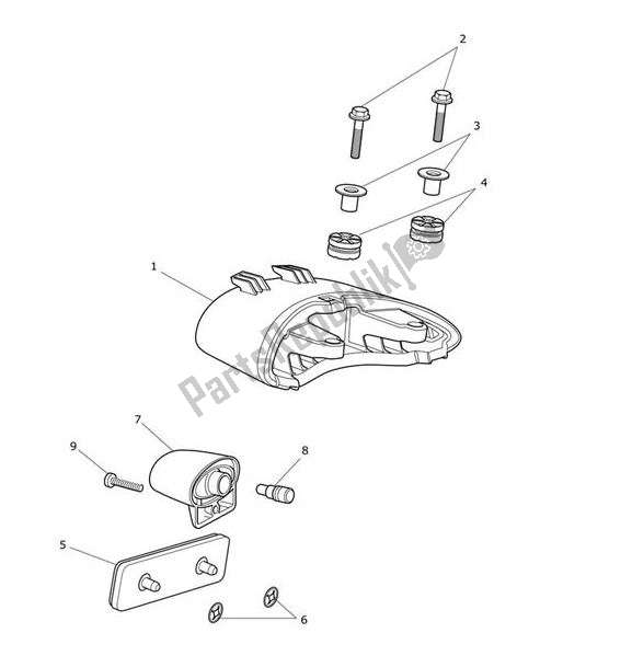 All parts for the Rear Light of the Triumph Speed Triple S From VIN 867685 1050 2018 - 2021