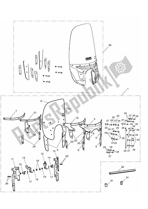 All parts for the Scheibe From Vin345601 of the Triumph Rocket III Touring 2294 2008 - 2017