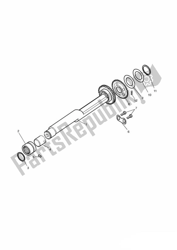 Todas as partes de Balancer Shaft 3zylinder do Triumph Daytona 900 & 1200 885 1992 - 1997