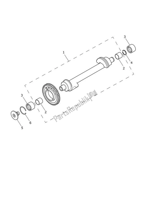 All parts for the Balancer Shaft of the Triumph Speed Triple S From VIN 735438 1050 2016 - 2018