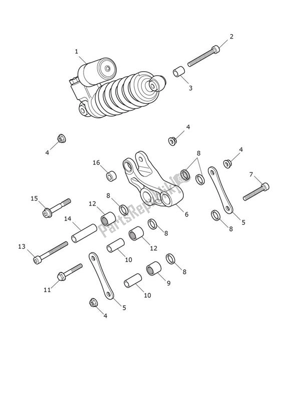 Toutes les pièces pour le Unité De Suspension Arrière du Triumph Speed Triple 1200 RR 1160 2021 - 2024