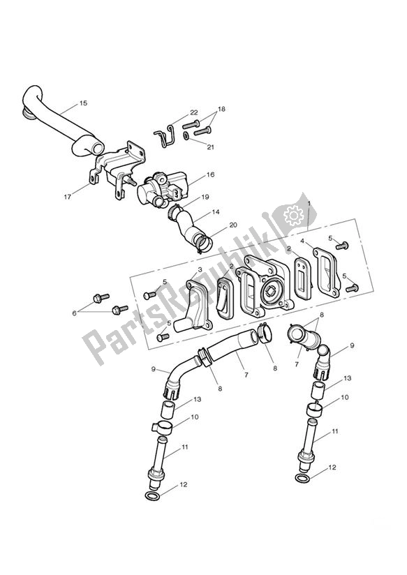 All parts for the Emission Control of the Triumph Bonneville EFI UP TO VIN 380776 865 2008 - 2011