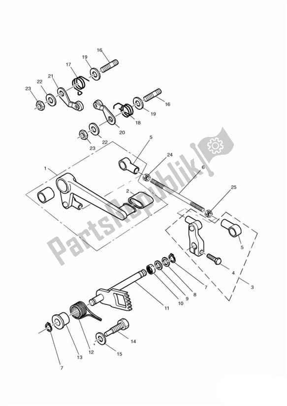 All parts for the Pedal Gears Up To Vin87316 of the Triumph Speed Triple 885/ 955 UP TO VIN 141871 1994 - 2001