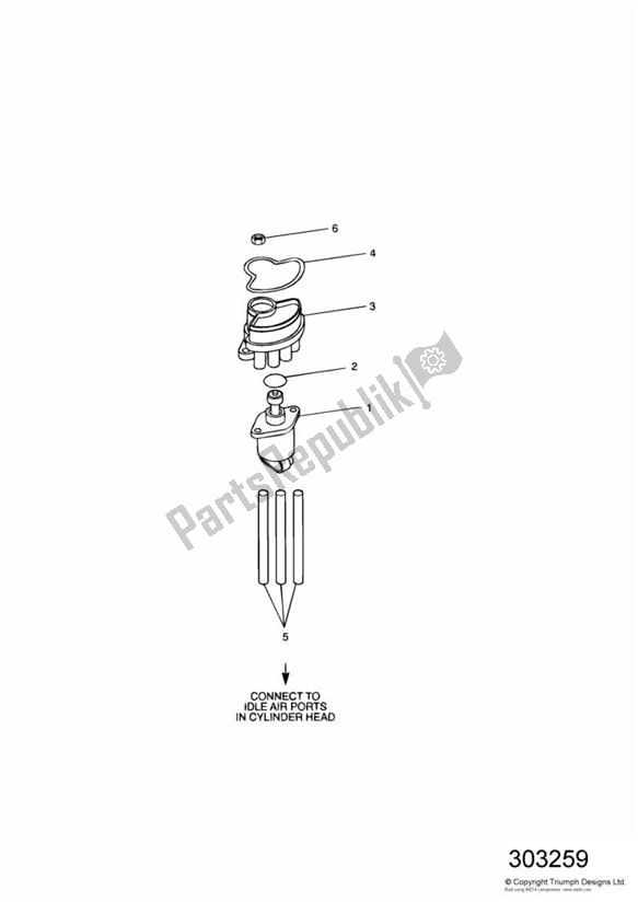 Wszystkie części do Kontrola Pr? Dko? Ci Biegu Ja? Owego Triumph Sprint RS 955 From VIN 139277 2002 - 2004