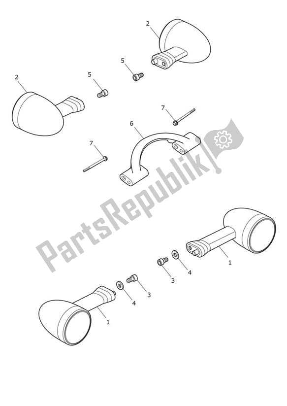 Todas as partes de Indicator Us Version - Speed Twin Up To Vin Ae2310 do Triumph Speed Twin UP TO VIN AE 2310 1200 2019 - 2020
