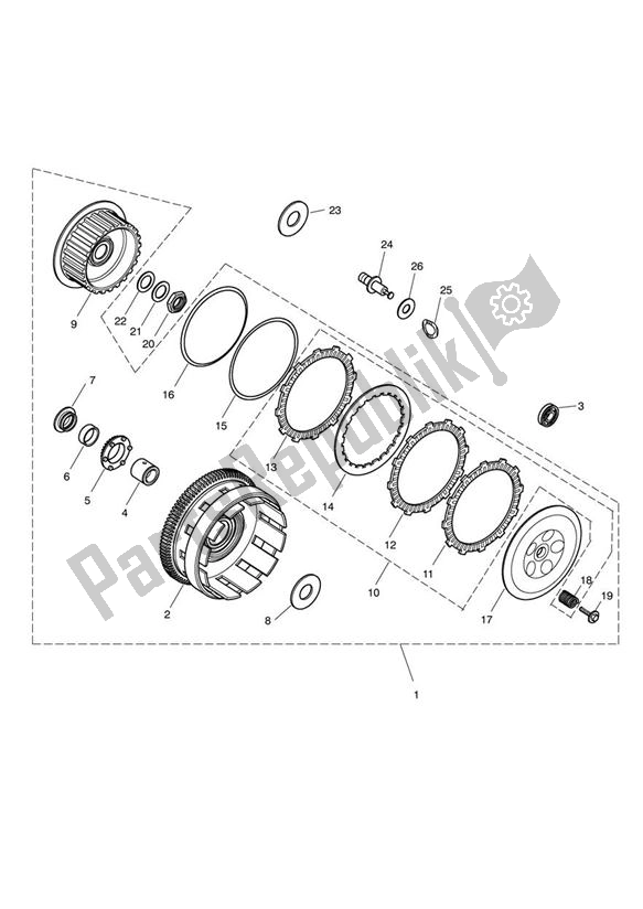 All parts for the Clutch of the Triumph Rocket III Touring 2294 2008 - 2017