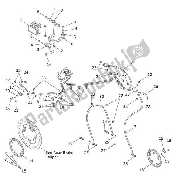 Toutes les pièces pour le Abs du Triumph Tiger XRX From VIN 855532 1215 2018 - 2021