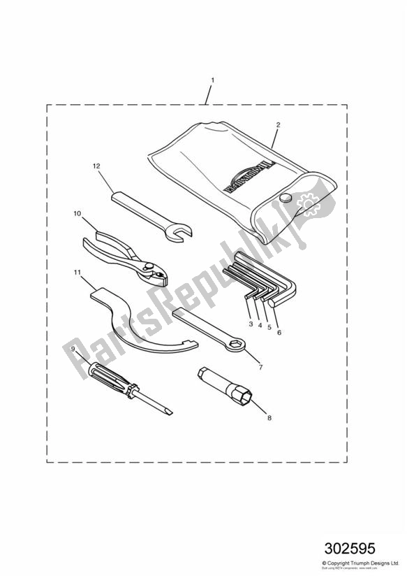 Toutes les pièces pour le Boîte à Outils du Triumph Speed Triple 955I From VIN 141872 2002 - 2004
