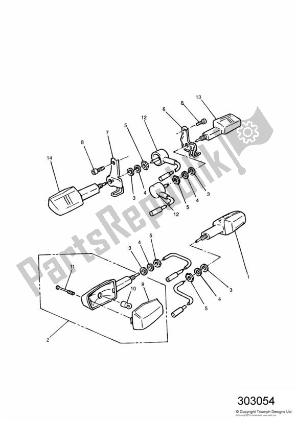 Tutte le parti per il Indicator Sprint & Sport del Triumph Sprint 900 Carburator 885 1991 - 1998