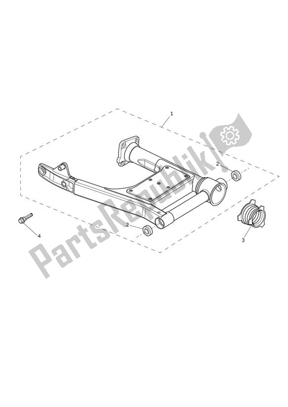 All parts for the Swingarm of the Triumph Rocket III Roadster 2294 2010 - 2017