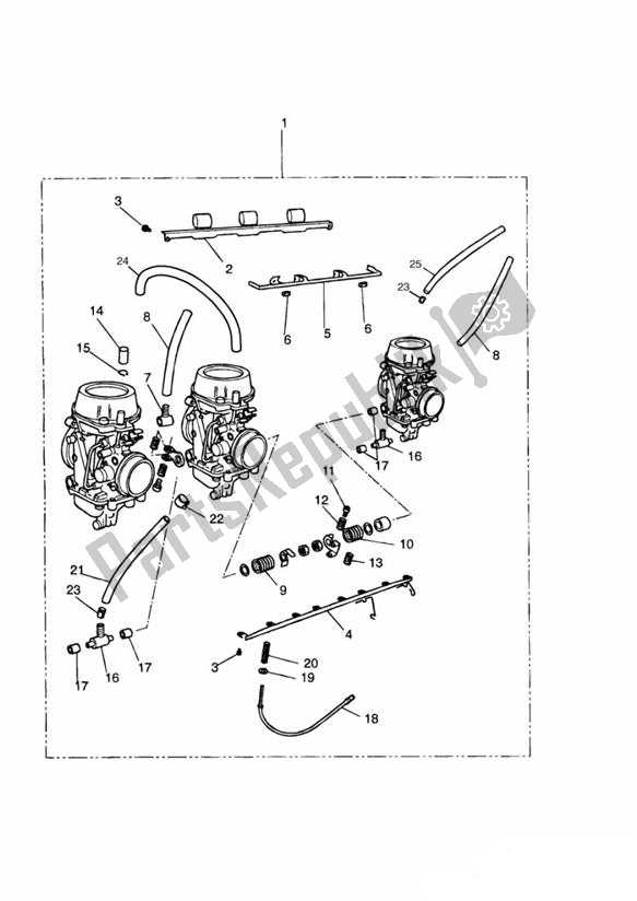 Tutte le parti per il Carburator 3 Zylinder del Triumph Daytona 900 & 1200 885 1992 - 1997