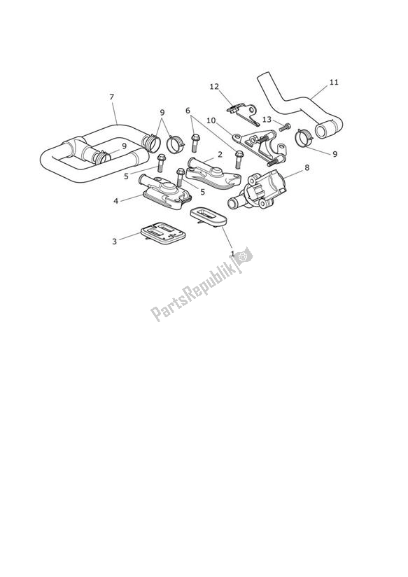 All parts for the Emission Control of the Triumph Street Triple R From VIN BF 1297 765 2021 - 2024