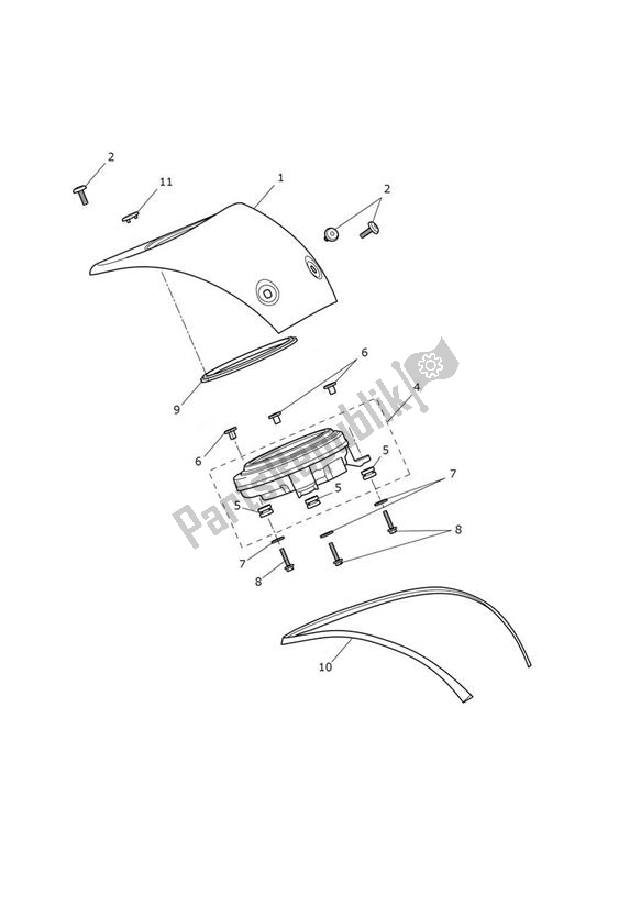 All parts for the Instrumente of the Triumph Thunderbird Commander 1699 2014 - 2016