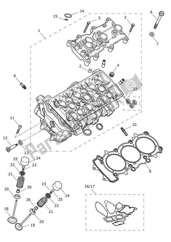 Todas las partes para Cabeza De Cilindro de Triumph Tiger 850 Sport 888 2021 - 2024