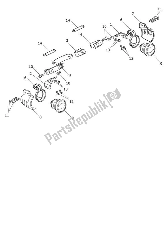 Todas las partes para Faros Antiniebla de Triumph Scrambler 1200 XC From AE 9098 2021 - 2024