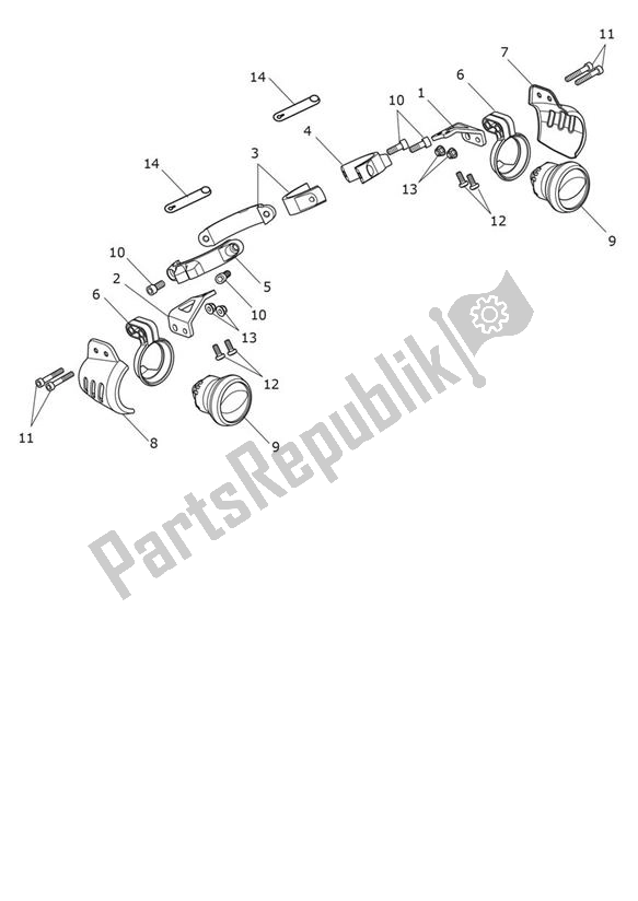 All parts for the Fog Lights of the Triumph Scrambler 1200 XE From AC 8499 2019 - 2021