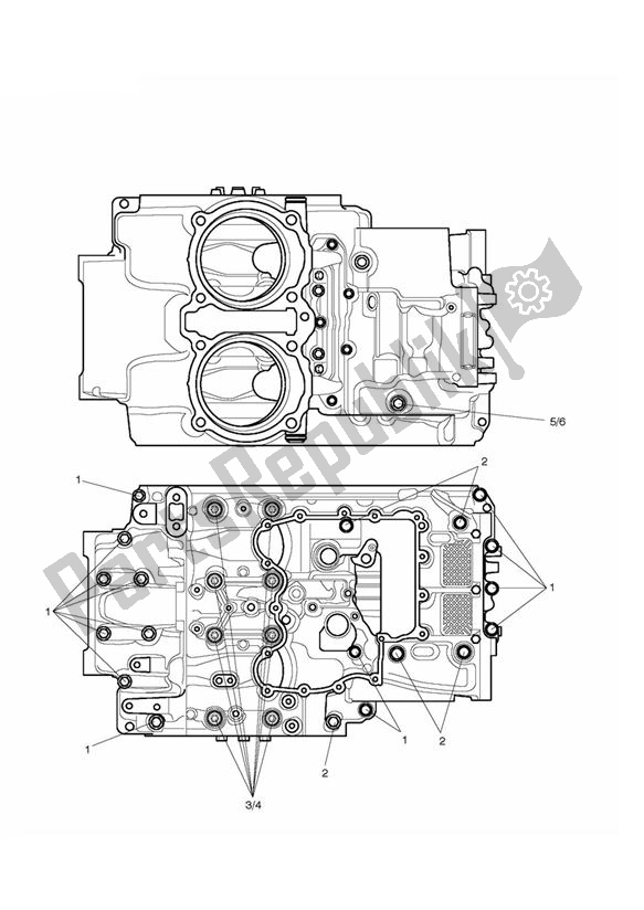 All parts for the Crankcase Screws of the Triumph Thunderbird LT 1699 2014 - 2018