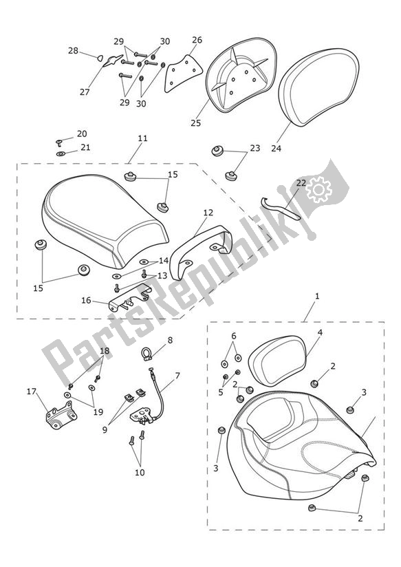 Wszystkie części do Seats Triumph Thunderbird LT 1699 2014 - 2018