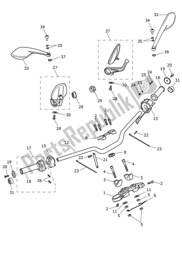 Wszystkie części do Handlebar Switch Triumph Street Triple RS From VIN 966534 765 2020 - 2024