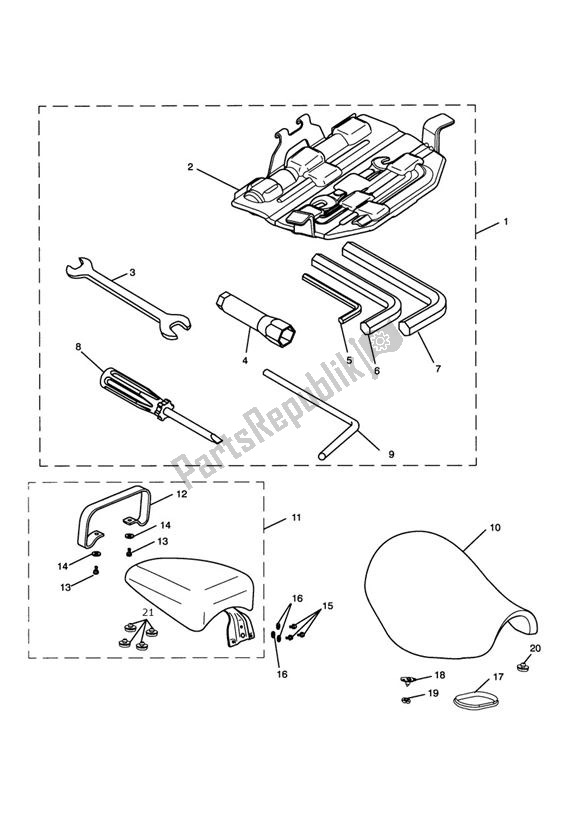 Alle onderdelen voor de Seats Riii & Roadster van de Triumph Rocket III Roadster 2294 2010 - 2017