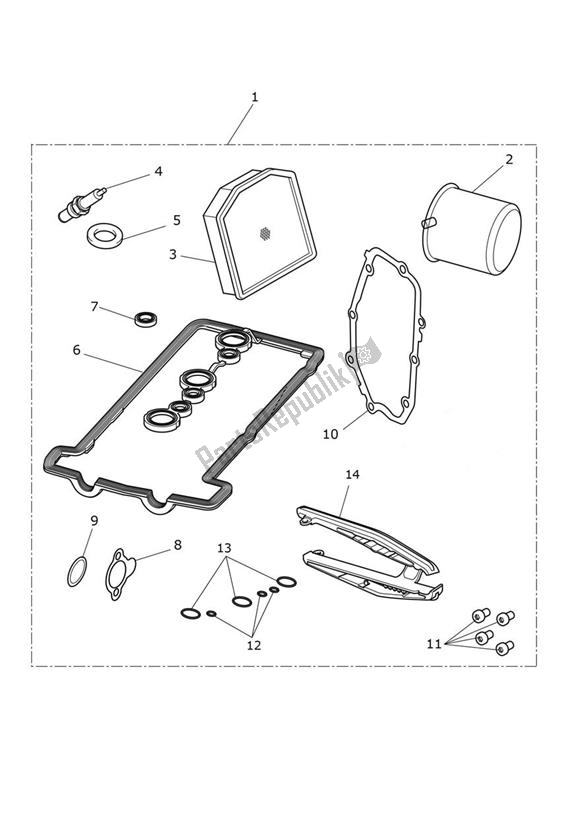 Toutes les pièces pour le Servicekit du Triumph Tiger 900 V5 888 2020 - 2024