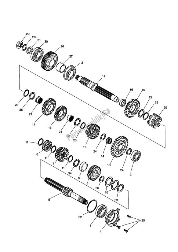 All parts for the Gears of the Triumph Rocket III Roadster 2294 2010 - 2017