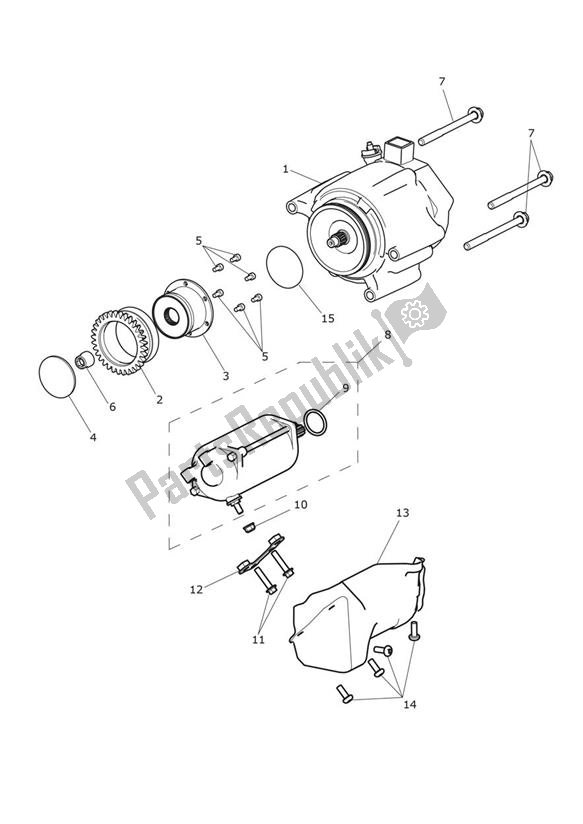 Toutes les pièces pour le Starter Generator du Triumph Tiger Explorer 1215 2012 - 2016