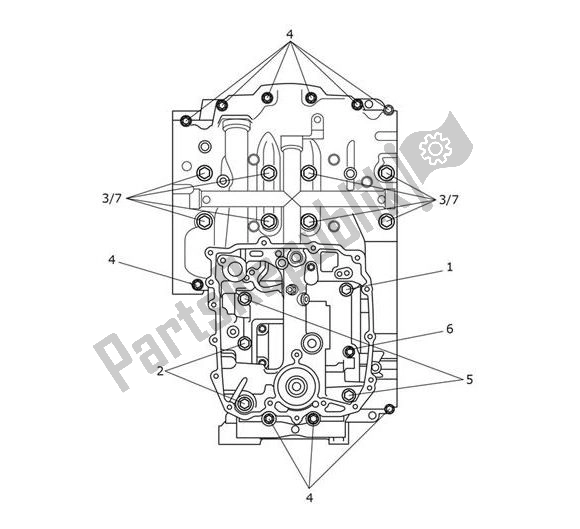Toutes les pièces pour le Crankcase Screws du Triumph Bobber UP TO AC 1195 1200 2017 - 2018