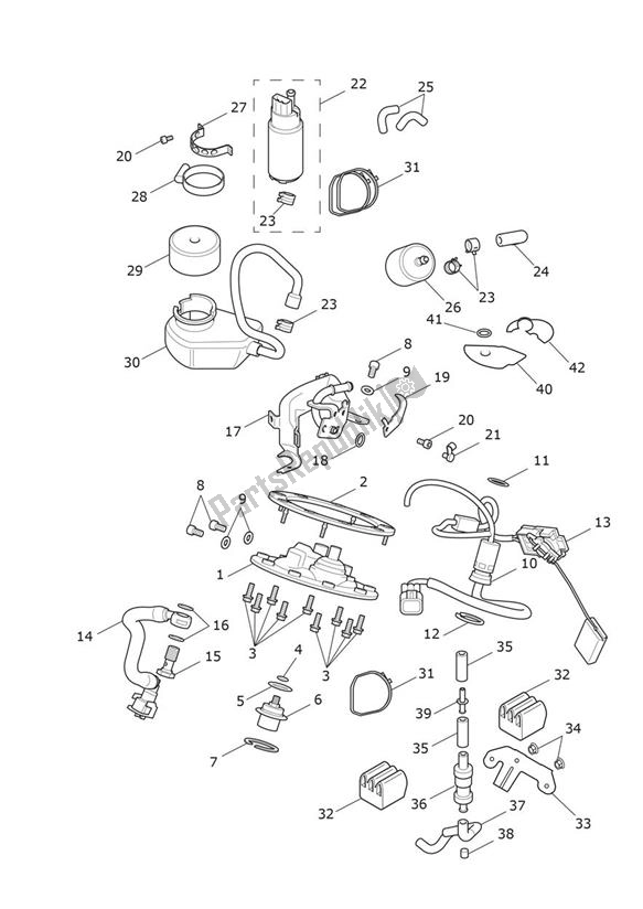 Todas las partes para Bomba De Combustible de Triumph Rocket 3 R Black 2458 2021