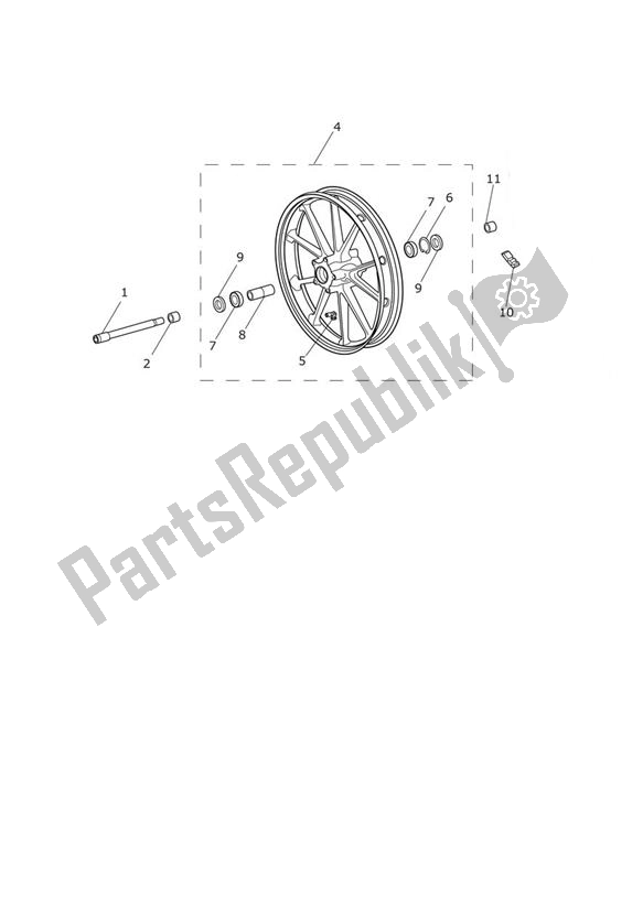 All parts for the Front Wheel - Explorer Xrx of the Triumph Explorer XRX 1215 2015 - 2018