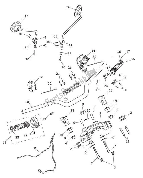 Todas las partes para Handlebar Switch de Triumph Scrambler 1200 XE UP TO AC 8498 2019 - 2021