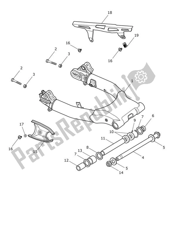 Toutes les pièces pour le Swingarm - Speed Twin From Vin Ae2311 du Triumph Speed Twin From VIN AE 2311 1200 2021 - 2024