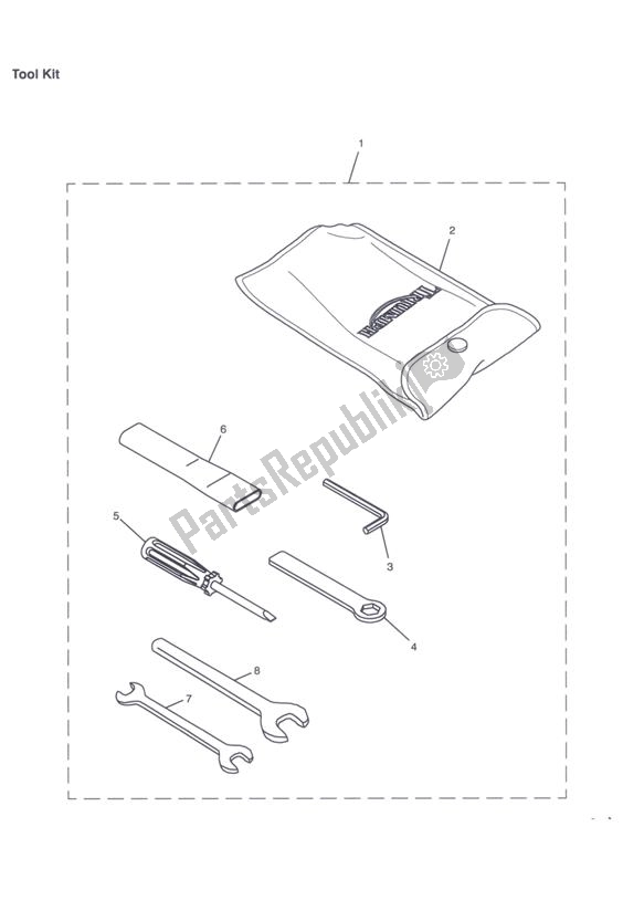 All parts for the Toolkit of the Triumph Tiger 1050 & SE 2007 - 2013