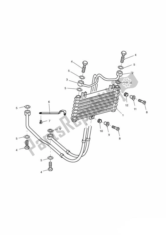 Todas as partes de Oil Cooling do Triumph Daytona T 595 / 955I 1997 - 2001