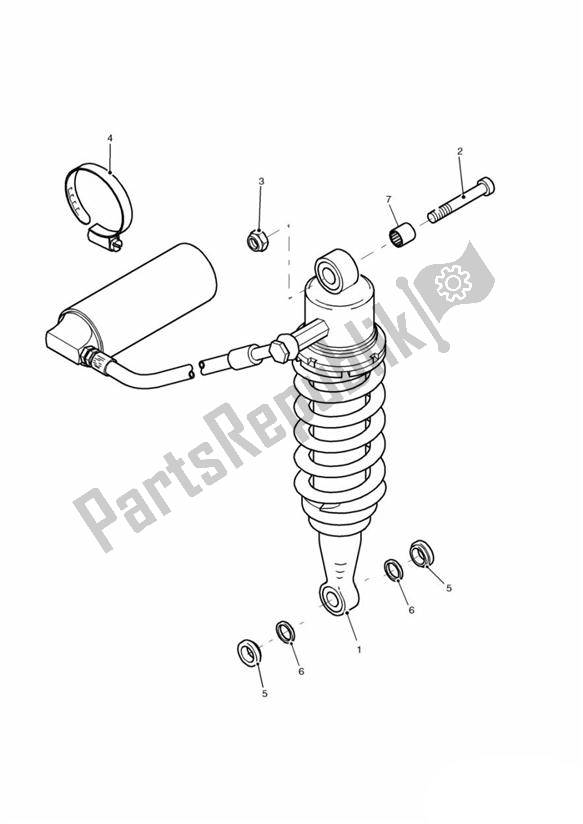 Todas las partes para Unidad De Suspensión Trasera de Triumph Speed Triple 885/ 955 UP TO VIN 141871 1994 - 2001