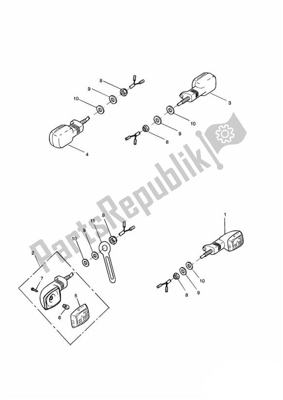 Todas las partes para Indicator de Triumph Daytona 955I From VIN 132513 1997 - 2006